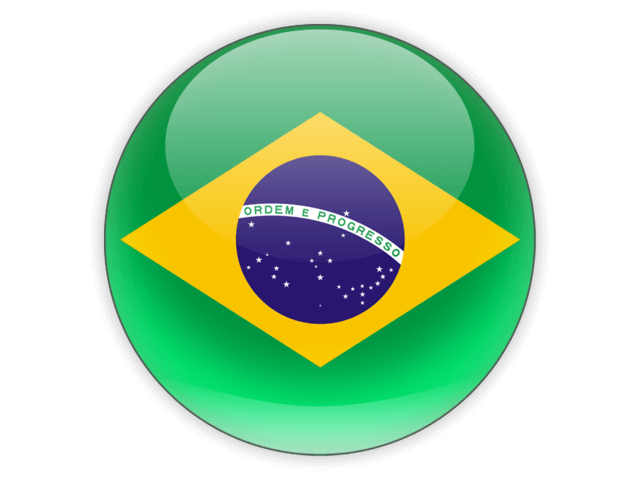 Brazilian flag in circular form