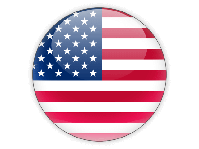 USA flag in circular form